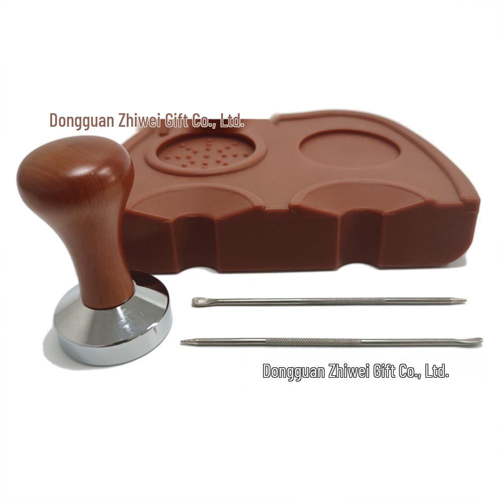 Beechwood Italian Coffee Tamper - Light Wood Handle, Available in 51/53/58mm