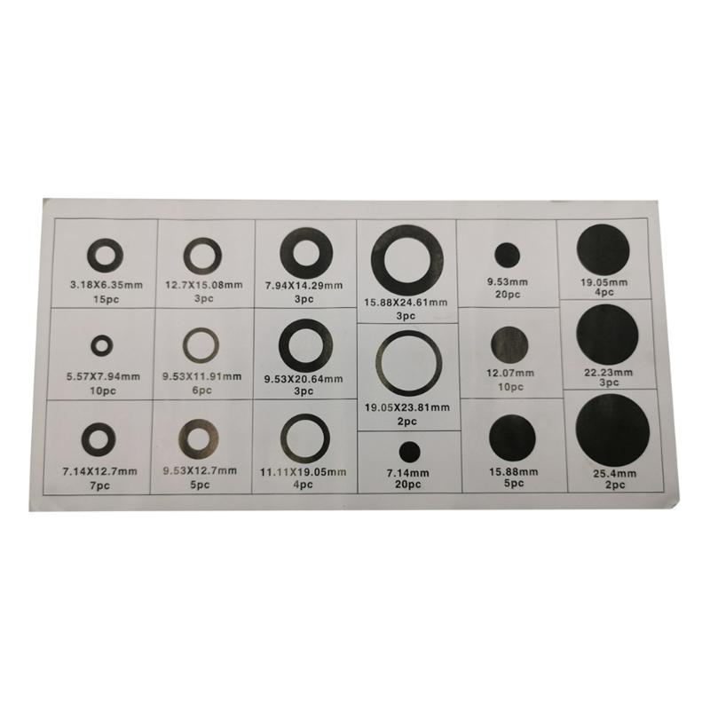 125Pcs/set Rubber Grommet Assortment Wiring Gasket Kit Rubber Grommet Eyelet Rings Gasket Assortment for Plumbing