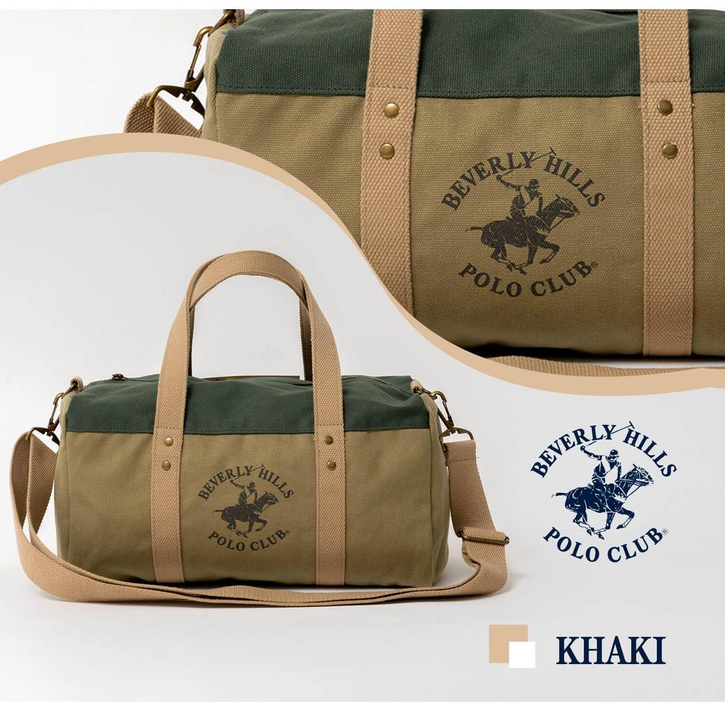 BEVERLY HILLS POLO CLUB Logo marki Beverly Hills Polo Club z nadrukiem konika BHPC Torba dwurzędowa na ramię torba typu tote z odpinanym paskiem na ramię, około