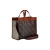 Coach Field 40 Tote Bag With Removable Shoulder Strap And Logo Print Women Tote Bags Brown Coffee CP446-W8F