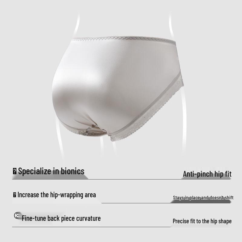 YOUKESHU Women's 10A Antibacterial Lace Cotton Briefs (3-Pack)