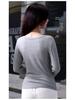 Autumn Korean Style Women's Slim-Fit Long Sleeve Round Neck T-shirt