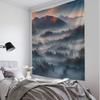 Mist Forest Background Tapestry Room Decoration Natural Landscape Wall Background Cloth Living Room Home Decoration Wall Hanging
