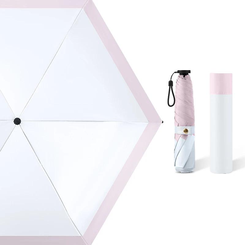 

110 г Портативный Трехсложный Зонт Мужской Деловой Ветрозащитный Черный Зонт Защита от УФ-лучей Водонепроницаемый Женский Дорожный Японский Зонт