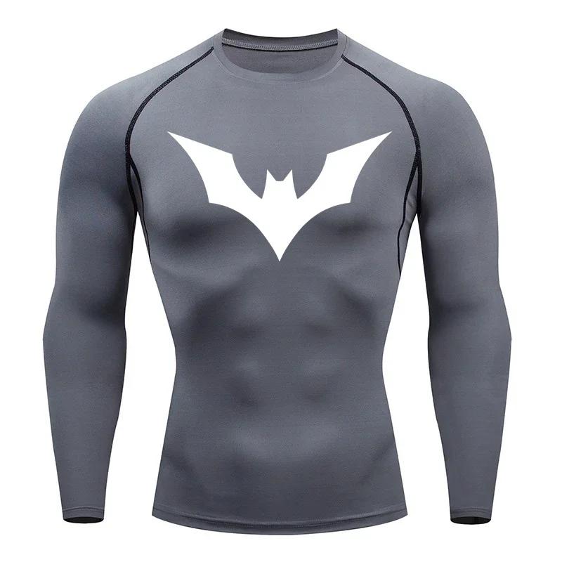 Trainning & Exercise Quick-drying Breathable Short-sleeved T-shirt Men's Compression Shirt Gym Superhero Sports Running T-shirt