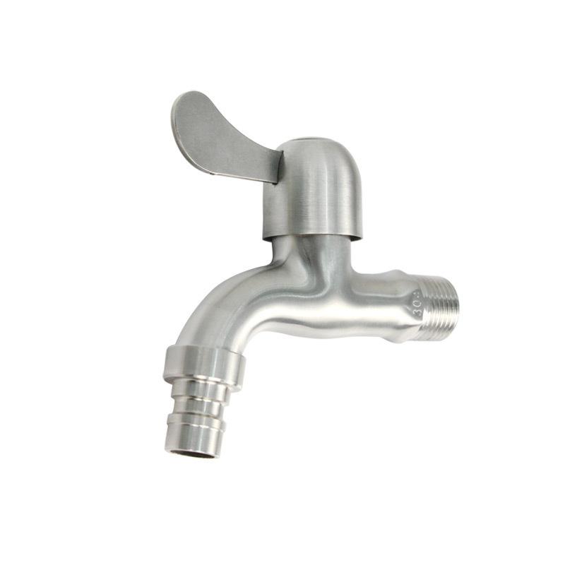 Stainless Steel Faucet Single Outlet Faucet Bathroom Accessories Washer Faucets Washing Machine Faucet for Household Improvement