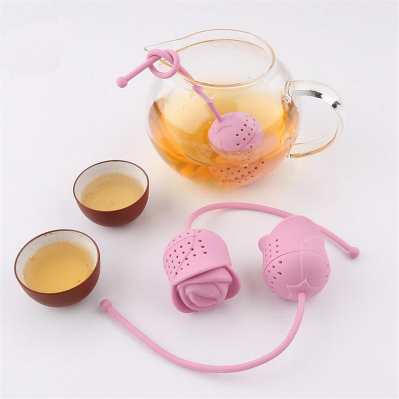 1Pc Creative Silicone Funny Leaf Lemon Shape Tea Infuser Loose Strainer Herbal Spice Infuser Filter Tool