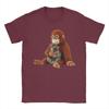 Punch Monkey Lustiges Tier Herren T-Shirt Vintage T-Shirts Kurzarm Rundhals T-Shirts 100% Baumwolle Geschenkidee Kleidung