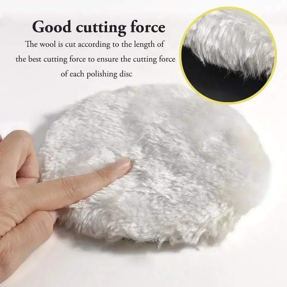 5Pcs 3/4/5 Inch Car Polishing Pads - Waxing Sponge Disks & Wool Wheels for Auto Paint Care (Polishing Kit Gadget)