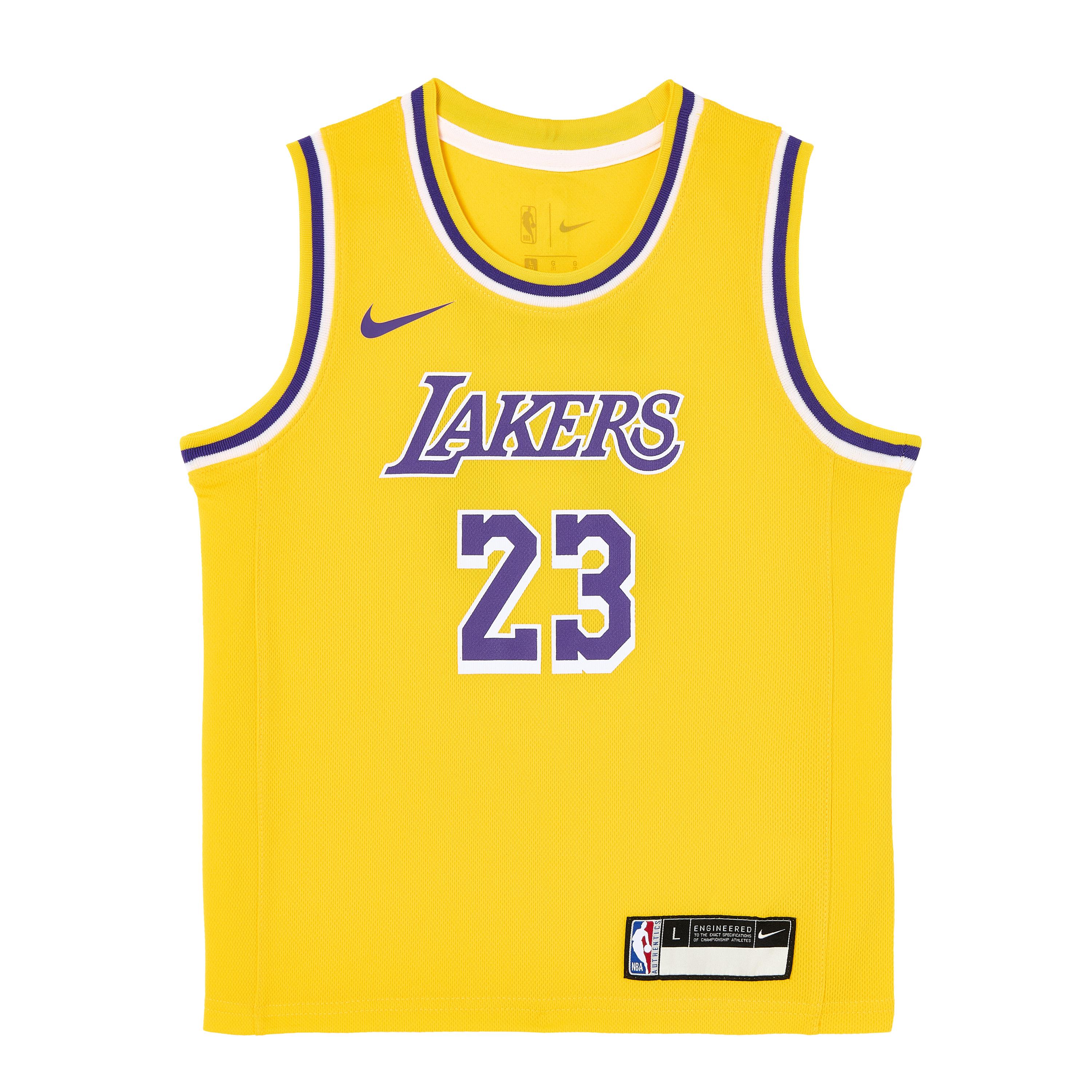 

Nike Dri-Fit NBA Los Angeles Lakers LeBron James 23 Пуловер с круглым вырезом Удобные Детские Детские топы 3Z2B3BZ6P-LAKJL S