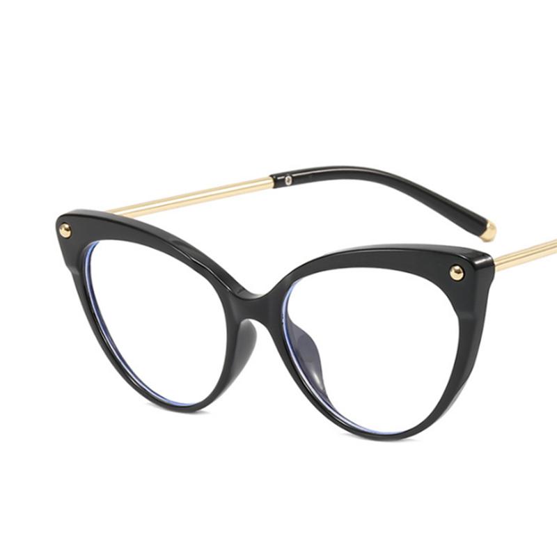 Rivet Cat Eyes TR90 Frame Clear Lens Glasses Simple Myopia Nerd Spectacles Degree -0.5 -1.0 -2.0 -3.0 -4.0 to -6.0
