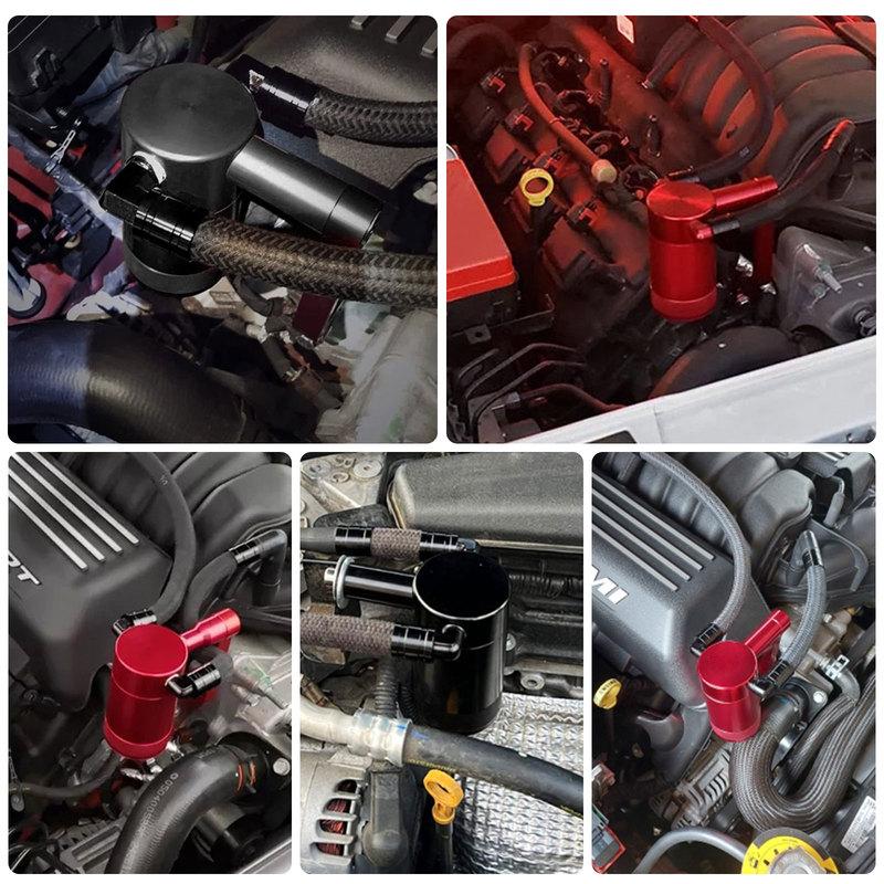 Oil Catch Can Tank 5.7 HEMI Z-Bracket Billet Catch Can for 2011-2021 6.4L Dodge Charger Challenger Chrysler300 Air Oil Separator