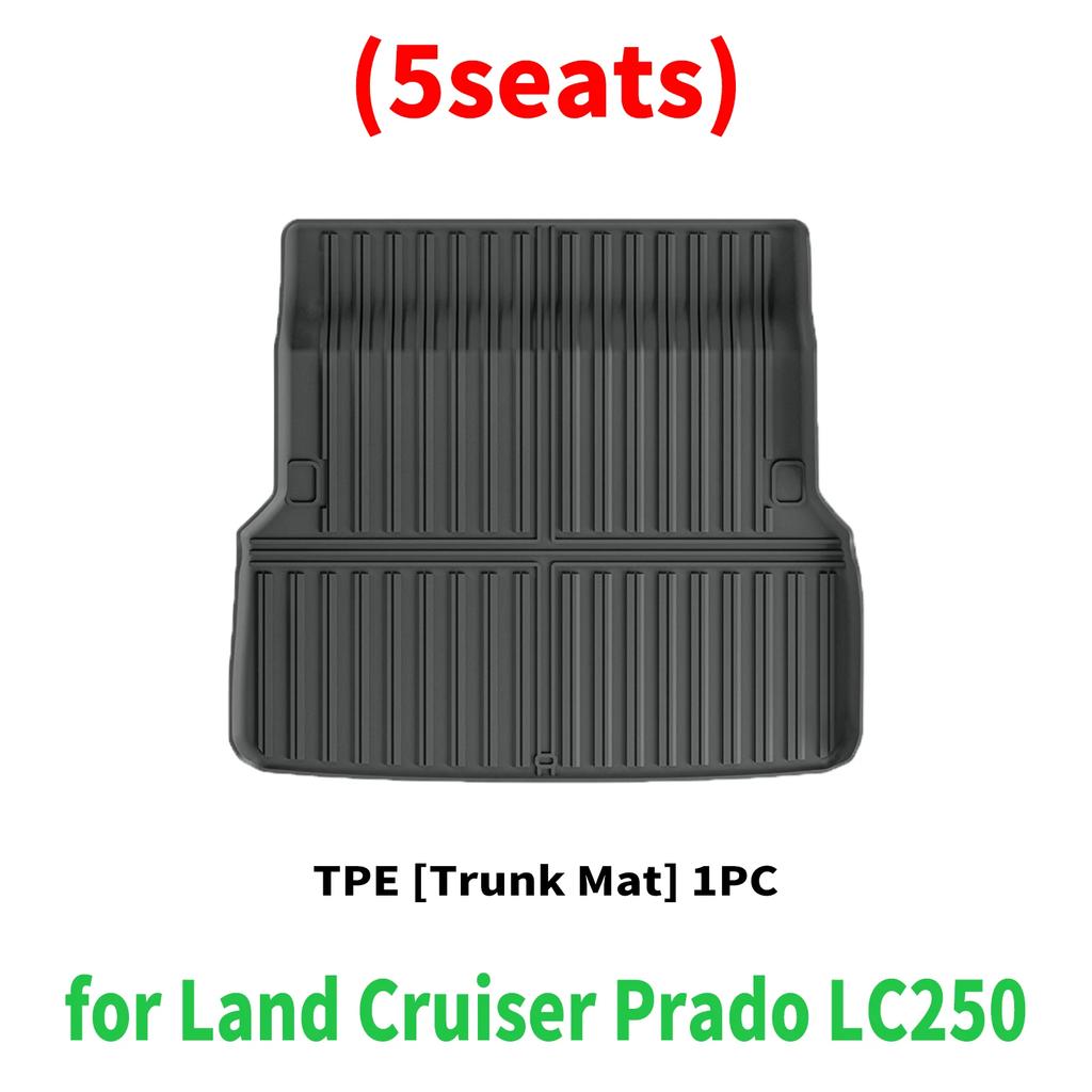 High-quality TPE Car Floor and Trunk Mats for Land Cruiser LC250 Prado 250 2024 2025, Waterproof and Easy To Clean