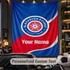 TapestryBlackburn Rovers Football Custom Name Text Personalized Wall Hanging Tapestry Home Wall Decor