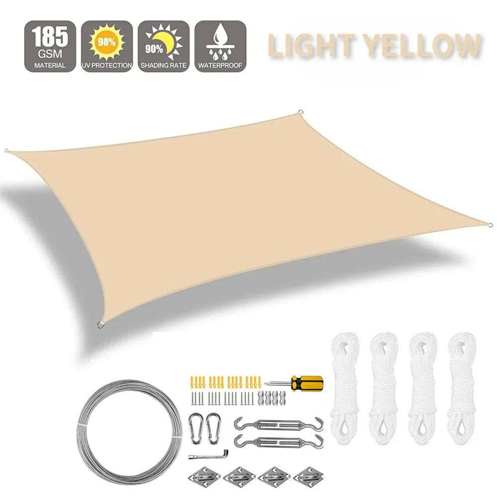 Blok UV Voděodolná Stínící plachta Sluneční přístřešek Stříška Bazén Obdélník Čtverec Markýza Stínění Pro Zahradu Terasu Zahrádku Auto