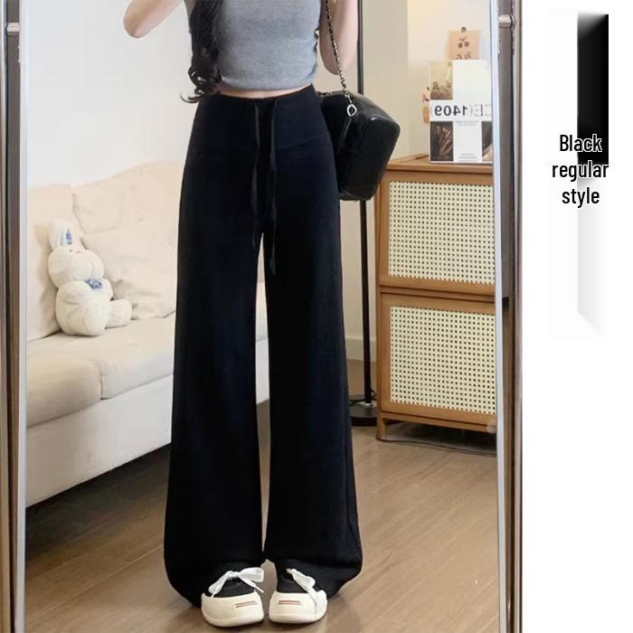 2026 Spring Maternity Straight Leg Wide-Leg Adjustable Drawstring Pants M