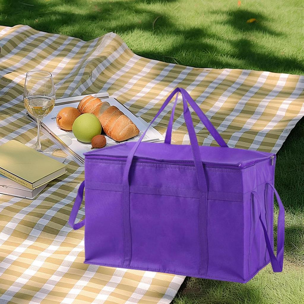 Mat Pizza Leveransväska Livsmedelsbutik Shopping Tote för Kall Måltid Multifunktionell Värmare