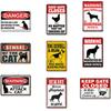 Vintage Warning Dog Metal Tin Sign  for American Creative Sheet Painting Animal Wall Decoration Made of Old Iron Signs 8x12 Inch