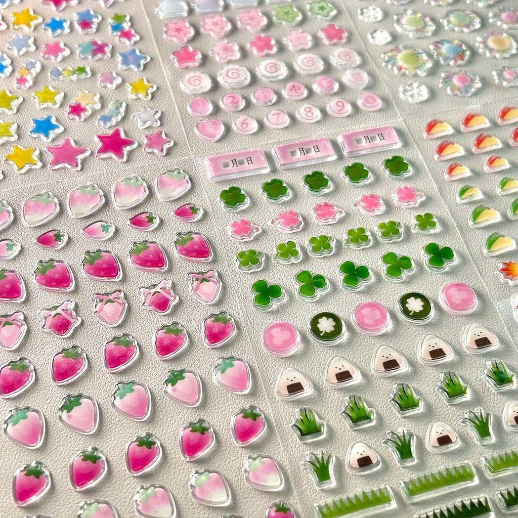 3D Droplet Gel Stickers for Journals & Phone Cases