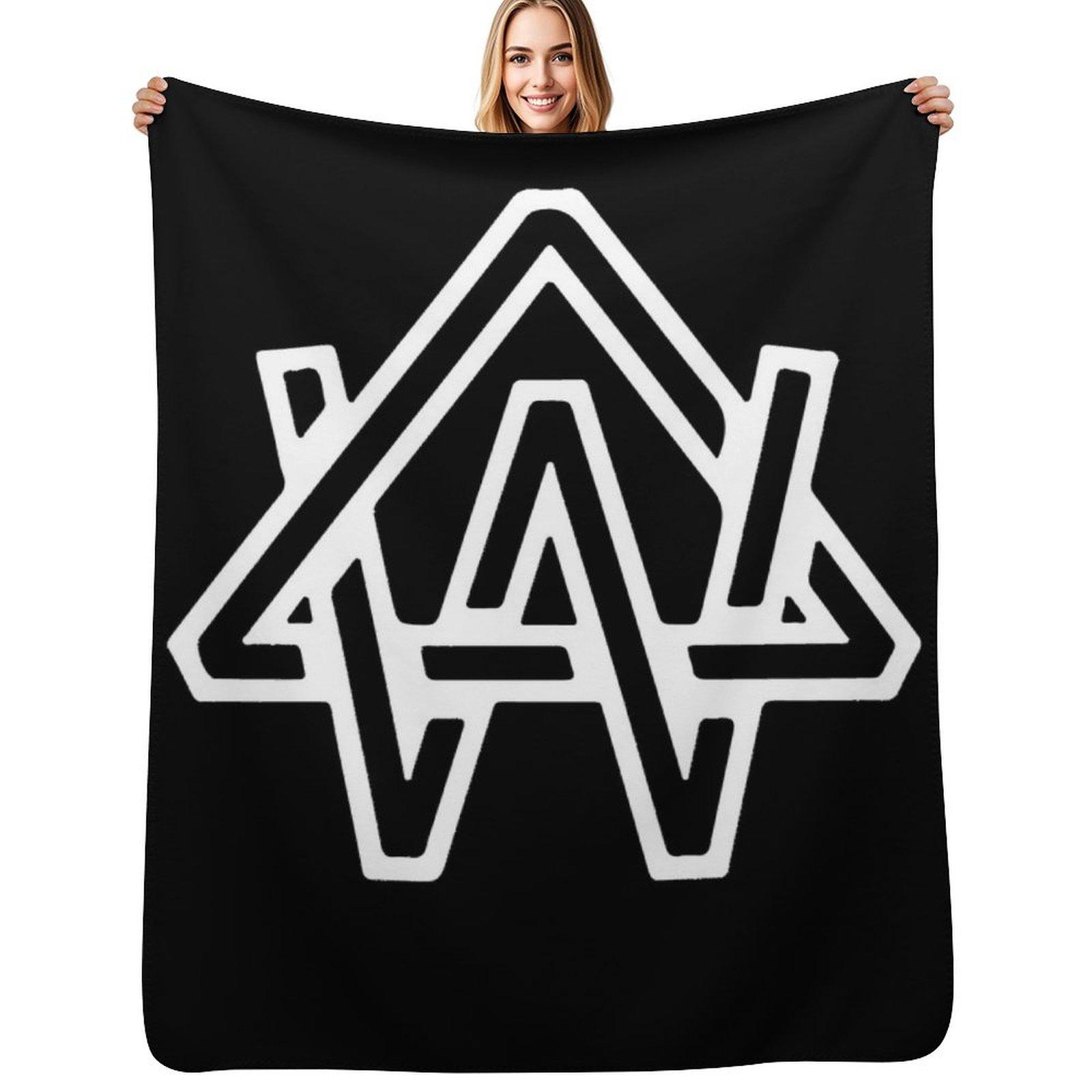 Alison Wonderland NEW LOGO in White Classic Throw Blanket Travel Size Cozy Blanket for Plane Train Size: 75*100cm, Weight: 230 GSM