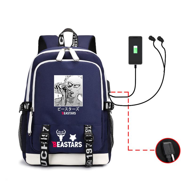 Animal Rhapsody Beastars Peripheral Women'S Bag Usb School Bag Multifunctional Large Capacity Backpack