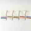 5 pairs of spring and summer pure white striped college style socks