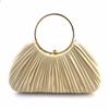 Women's Pleated Evening Bag Handbag with Chain Elegant Shoulder Bag Dressy Clutch Purse for Wedding Party Prom Crossbody Bag for Women Handle Satchel