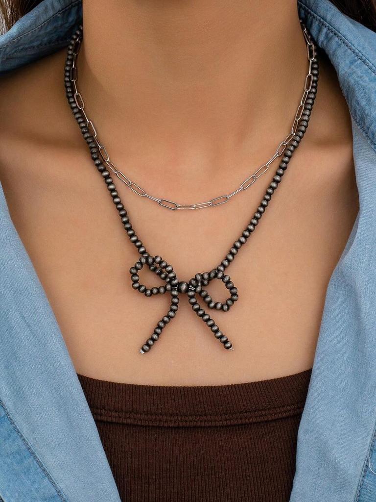 1 Stück Western-Stil Türkisstein Kuhmuster Lederdekor Rinder Kuhkopf Halsketten Set für Frauen