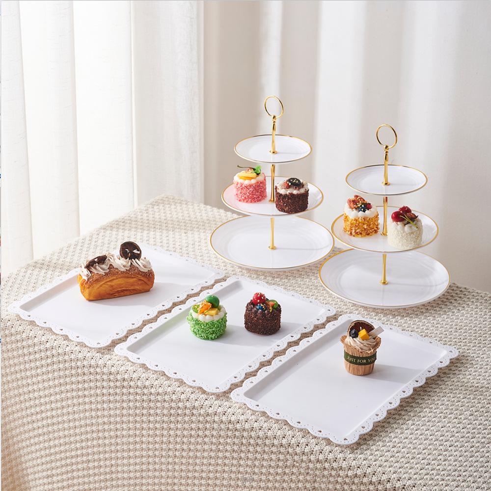 1PCS 3 Layer Cake Stand Fruit Plate Tray Display Birthday Party Dessert Wedding Three Layer Cake Count Heart Rack Dessert Plate