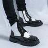 Fashion Lace up high top leather shoes Trendy men's classic styles Leisure Outdoor Street daily Plus Size Nightclub party shoes Hot
