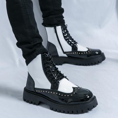 Winter Herren Chelsea Boots Herren Schnürstiefel Business Dicksohlige Rutschfeste Marken Knöchelstiefel Outdoor Trainingsstiefel Herren