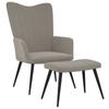 Day and Night - Day and Night Relaxation Armchair with Light Gray Velvet Stool