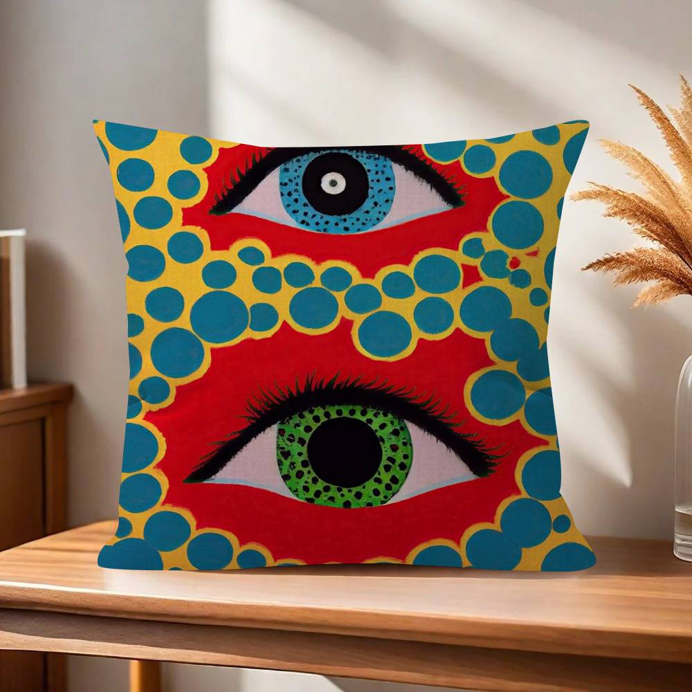 Japanese Yayoi Kusama Cushion Cover Pillowcase Upholstery Sofa Throw Pillow Home Decor Pillowcas