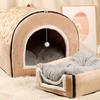 Cat Bed for Indoor Cave Beds Soft Cat House Cat Tent with Removable Washable Cushioned Pillow Furniture for Medium Pet Dogs Cats