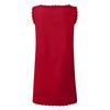 Women's Spring/Summer Solid Scalloped Trim Sleeveless Casual Dress
