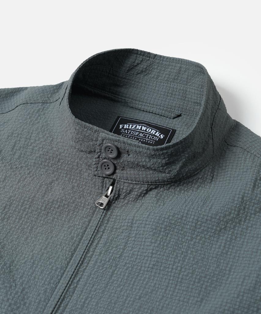 Frizmworks Seersucker Buddy Harrington Jacket _ Blue Gray
