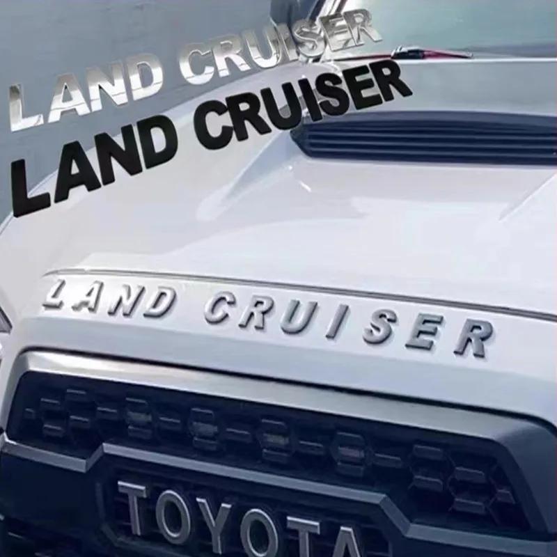 ybsdr3 3D ABS automobile hood front grille logo letter sticker decal is suitable for Toyota Land Cruiser Prado Old money accessories