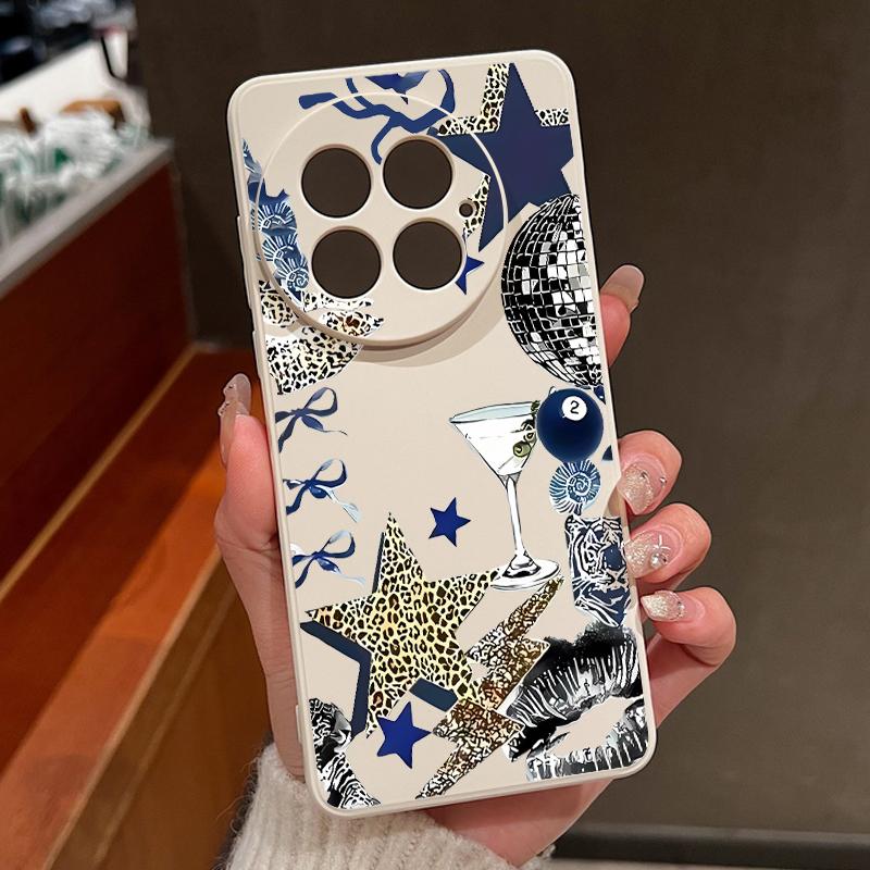 Case For OnePlus 15 13 13T 12 Leopard Star Disco Ball Pattern Shockproof Bumper Soft Silicone Cover For Oneplus Nord 5 13R 12R 11R 5G