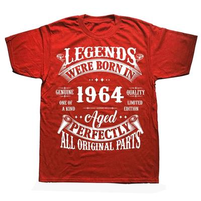 Nouveauté Légendes Né En 1964 59 Ans T-shirts Streetwear Manches Courtes Cadeaux D'anniversaire T-shirt De Style D'été Vêtements Unisexes