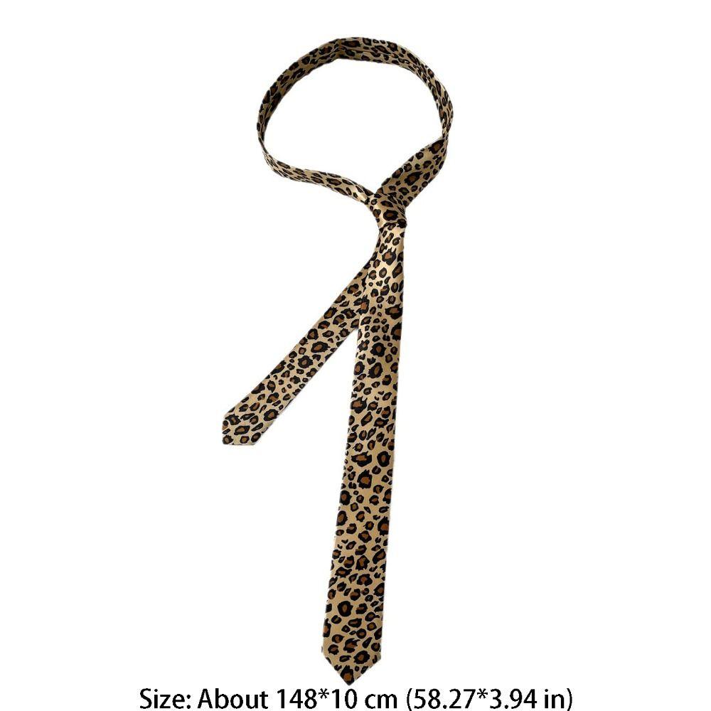 Clothing Decoration Korean Leopard Print Necktie Long Wave Point JK Uniform Necktie College Style Retro Polka Dot Tie Daily