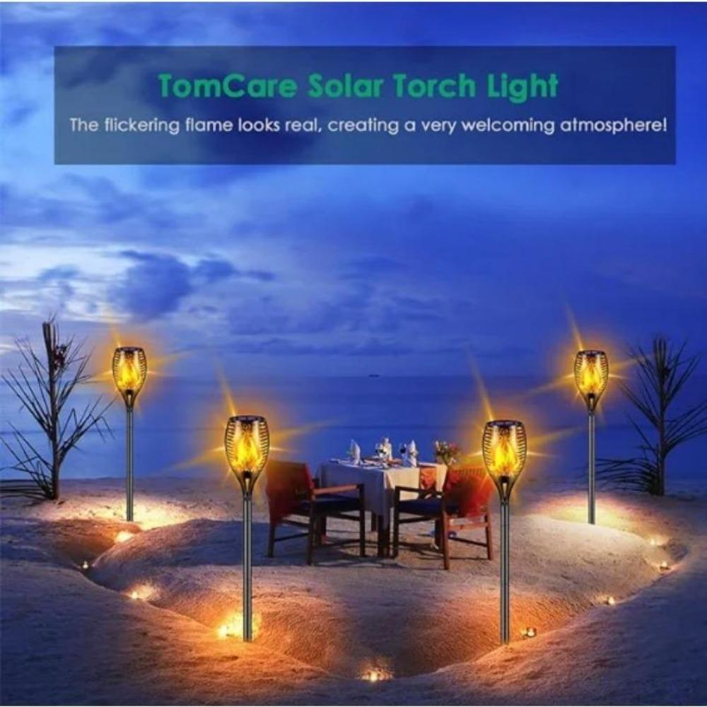 LED Solar Simulation Torch Light Waterproof Garden Decoration Outdoor Lawn Path Courtyard Landscape Lights Floor Lamp