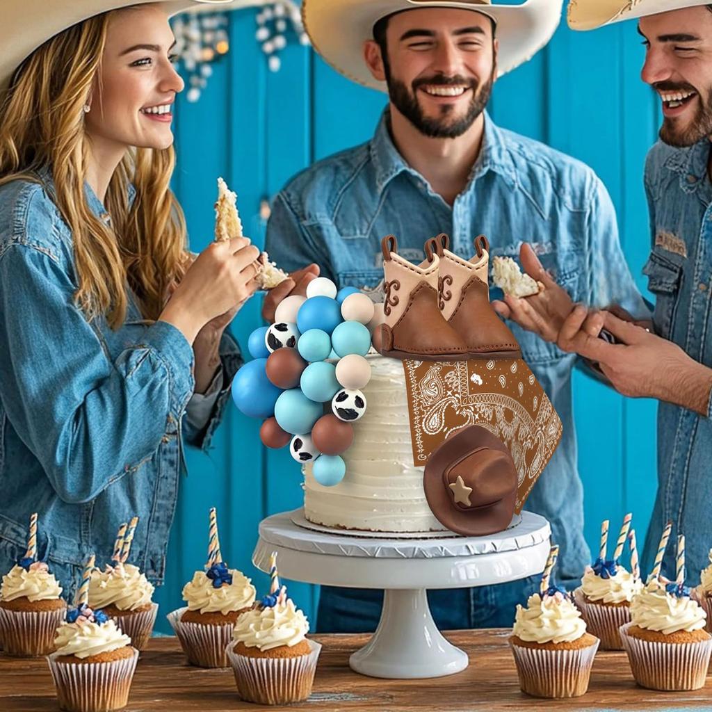 31 Stück Cowboyhut und Stiefel Kuchenaufsätze Western Cowboy Cowgirl Geburtstag Babyparty für Western-Themenparty Gastgeschenke Zubehör