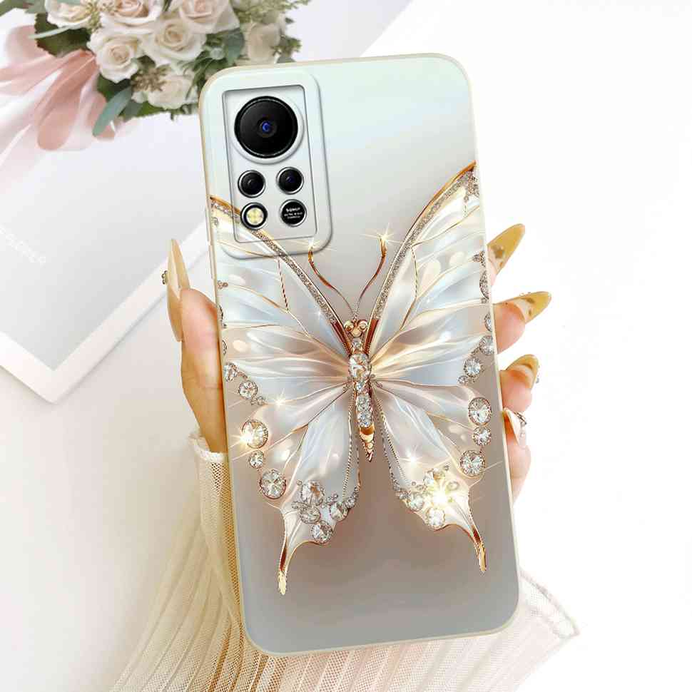 For Infinix Hot 11s NFC Case Beautiful Butterfly Flower Back Cover For Infinix Hot 11 S 11s NFC 11SNFC Protection Cases Funda