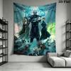 Dark Magic Unleashed Mysterious Gathering Tapestry Background Cloth Wallmounted Soft Home Decor Wall Covering Decoration