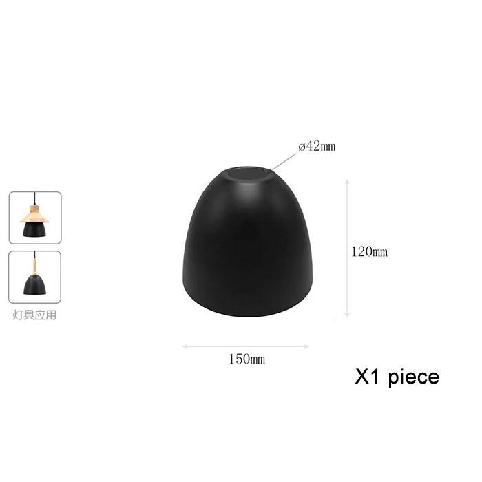 Industrial Cone Metal Shade Replacement, Black White Vintage Iron E27 Bulb Guard Cover for Threaded E26 Base Socket Lighting