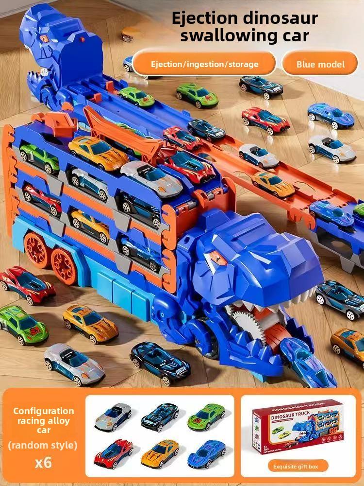

Dinosaur Race Track Toys Suitable For Children Aged 3 To 12, With 12 Racing Cars, Foldable Track, A Gifts Toy For Boys And Girl