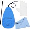 Flute Cleaning Kit with Cleaning Cloth Plastic Stick Screwdriver Gloves Set of 5