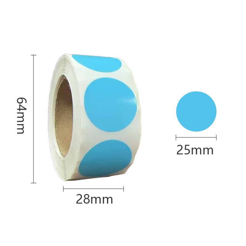 Colored Writable Round Sealing Stickers: Blank Adhesive Labels On a Roll for Color-Coded Dot Marking and Numbering.