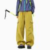 Men Women Casual Cargo Pants With Large 3D Pockets Elastic Waist Loose Fit Streetwear Trousers Outdoor Daily Wear
