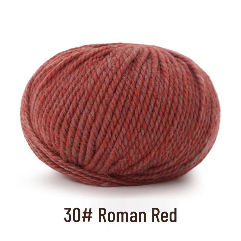 Yak Down 3-Strand Wool Yarn for Hand-Knitted Medium-Thick Sweaters, Cardigans, Scarves, and Hats